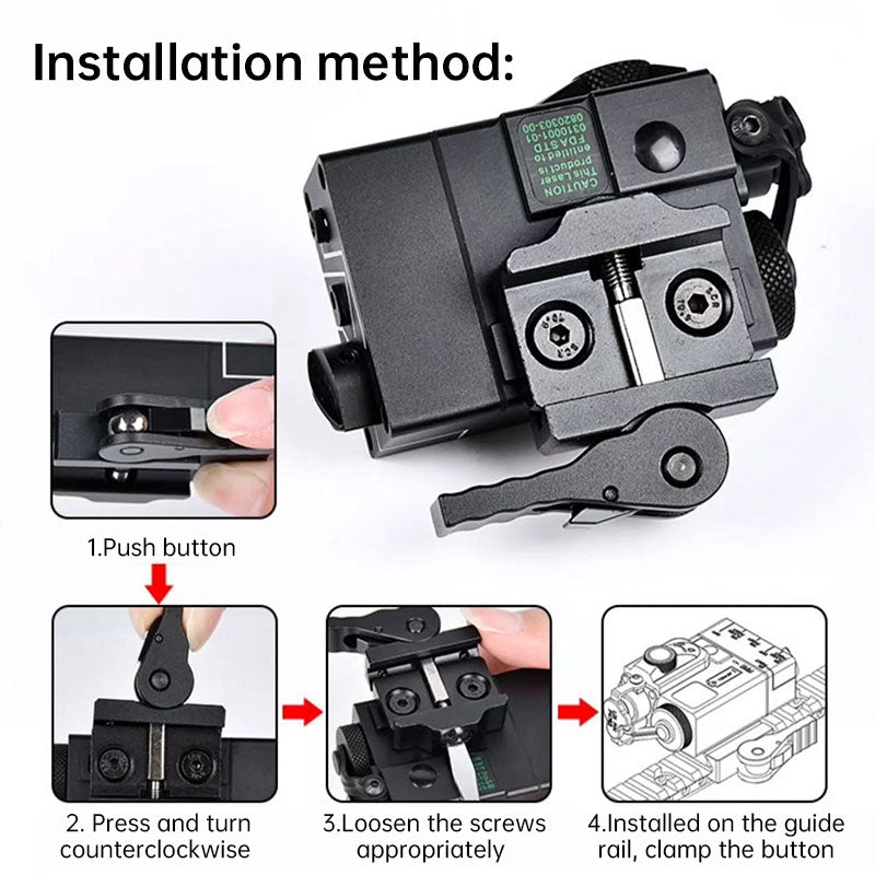 MINI-A2 PEQ15 Laser & IR Tactical Light - 20MM Picatinny Rail Mount, Red/Green Sight for M300/M600