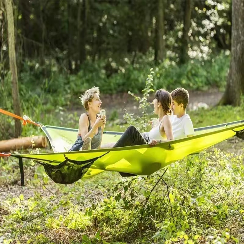 2025 Portable triangular camping hammock with air polymer, multi-scene travel use.