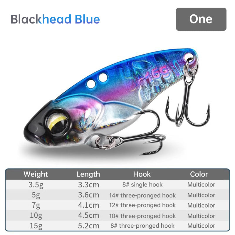 1PCS 3.5g/5g/7g/10g/15g VIB Fishing Lure – Rattlesnake Iron Jig, long-cast hard lure for predatory fish.