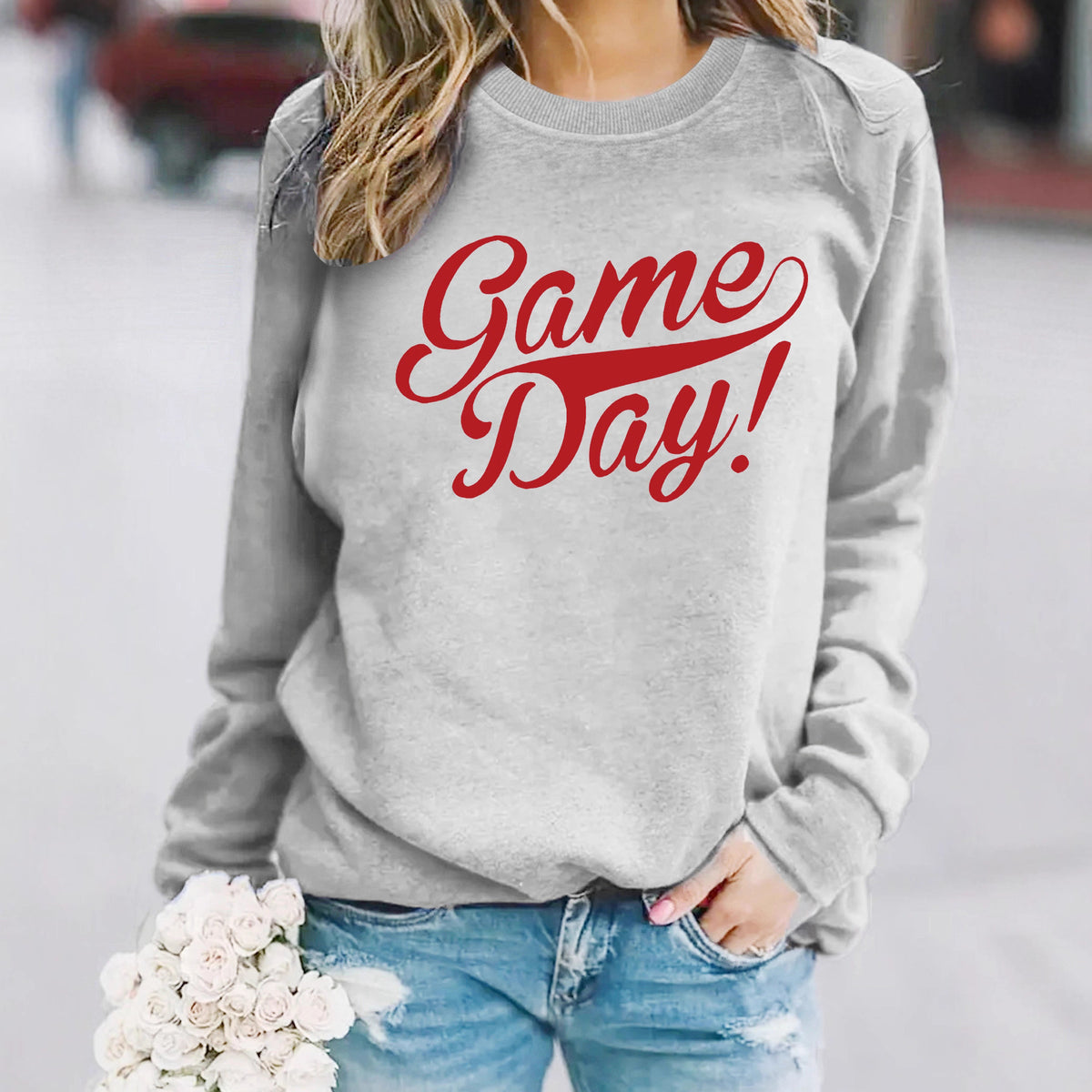 Round neck hoodie for women