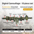 10-in-1 Tactical Holster & Flashlight Pouch Set, MOLLE Compatible Duty Belt System