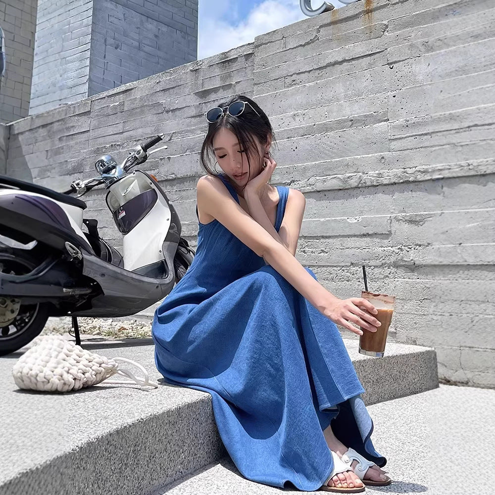 Romantic Denim Dress for Women