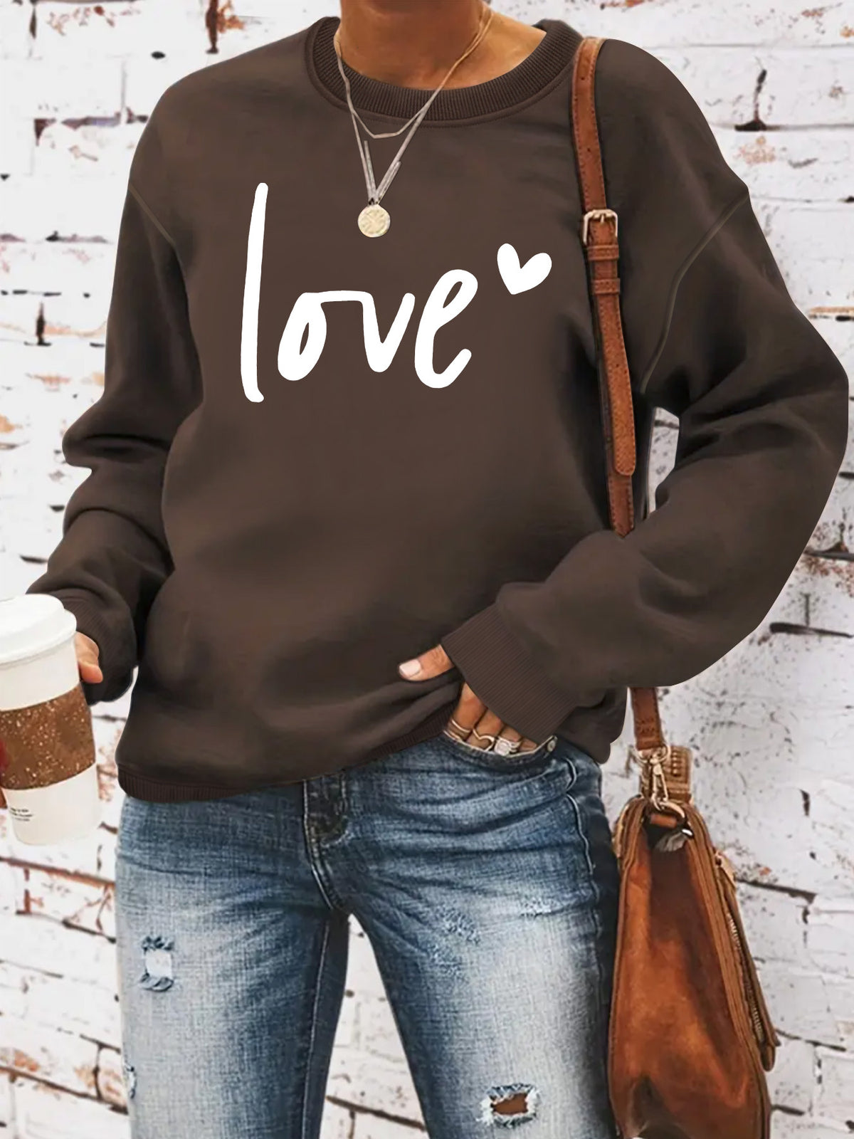 Love printed hoodie for women