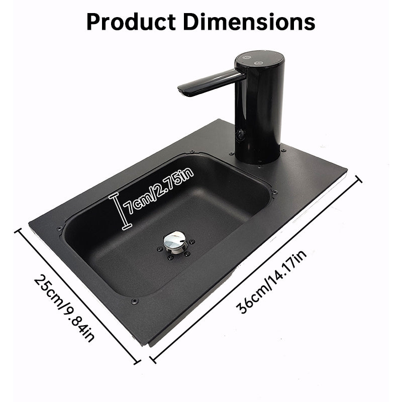 Aluminum Alloy IGT Camping Sink with Tea Tray & Cutting Board - Foldable Accessory for Outdoor IGT Table