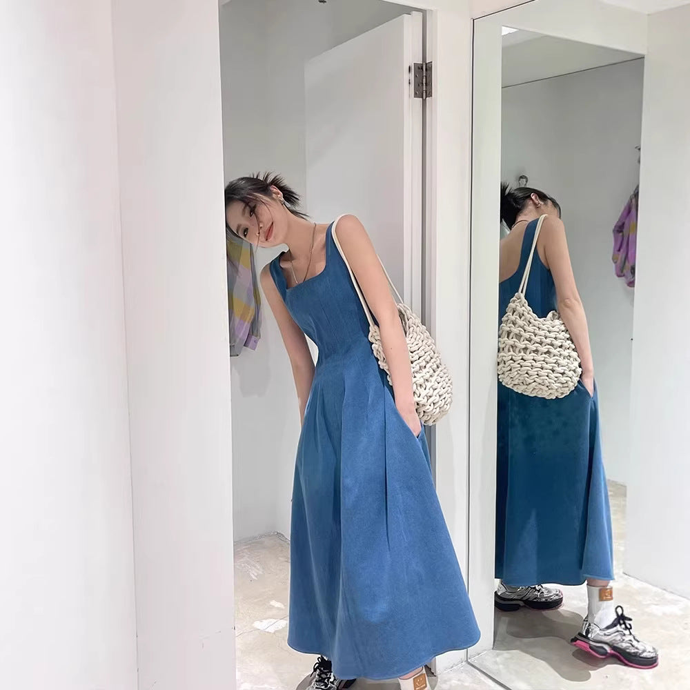 Romantic Denim Dress for Women