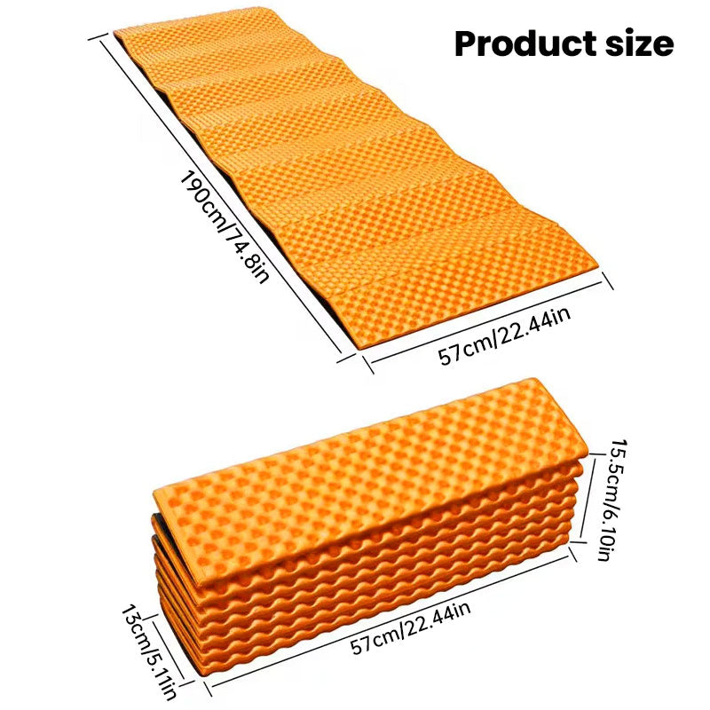Thicken Egg Mattress. Foldable Camping Pad with Aluminum Membrane for Moisture-Proof. IXPE Foam Pad
