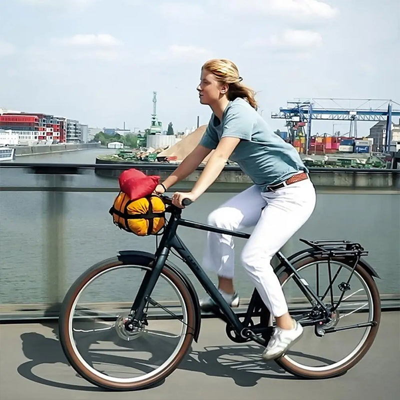 Folding front bike bag, metal bike basket, front carrier, panniers, bike luggage, mountain bike accessories