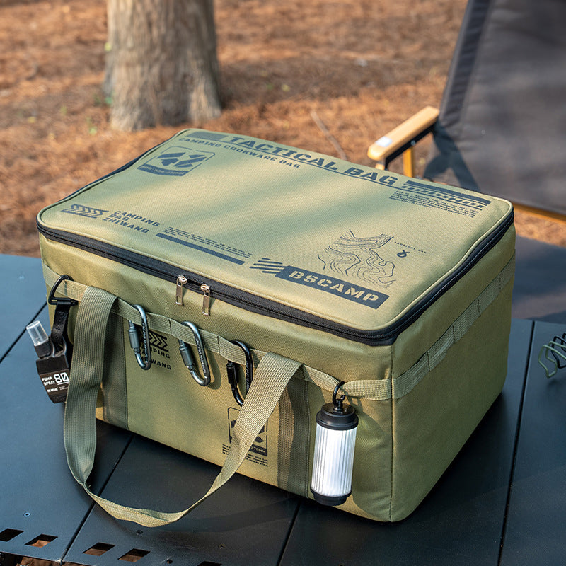 Outdoor storage bag, large - capacity foldable storage box, camping gear for picnic, portable, water - resistant
