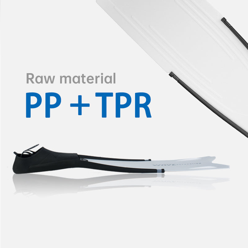Professional Freediving Long Fins for Spearfishing, Diving, Snorkeling – PP+TPR, Anti - Skid