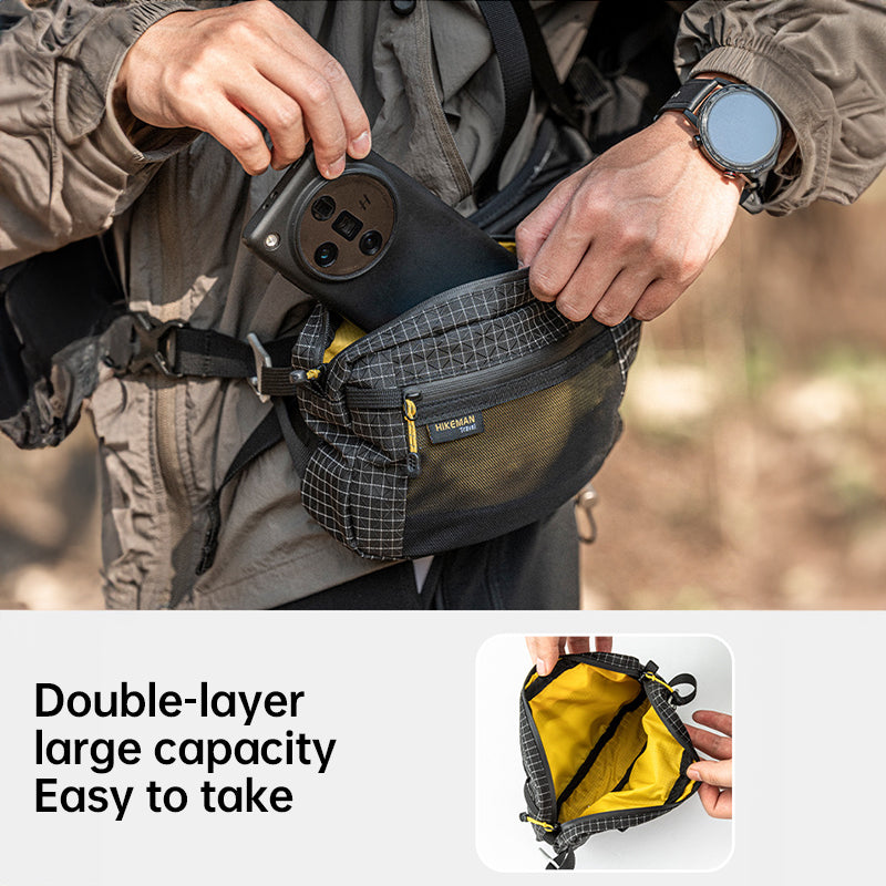 Hikeman - UHMWPE Outdoor Waist Pack for Hiking/Camping/Cycling, Phone & Gear Storage