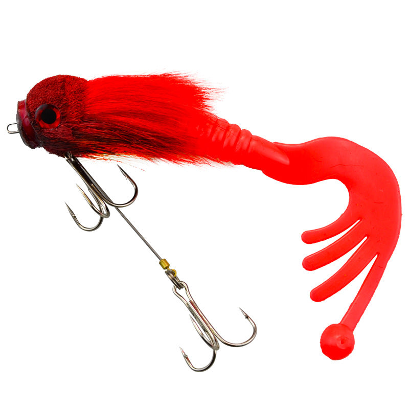 Palisandro Baby Rat Swimbait Bucktail - Muskie/Pike Lure, Hand - tied Deer Hair, Solid Body Fishing Rig