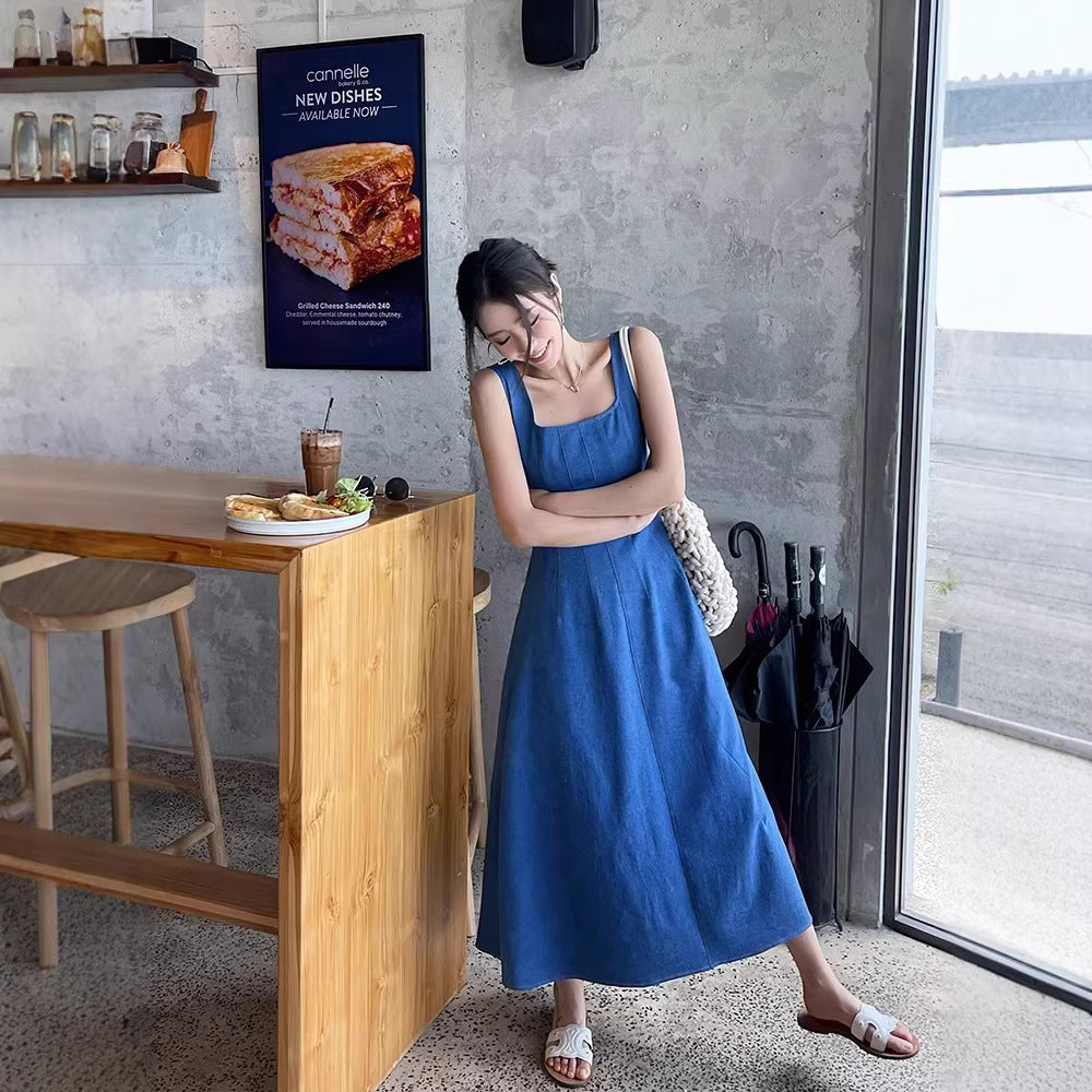Romantic Denim Dress for Women