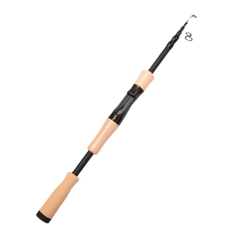 1.5 - 2.4M Telescopic Carbon Fishing Rod Rotary Baitcasting (8 - 25g) with Wooden Handle