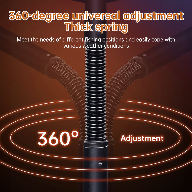 360° adjustable fishing sun umbrella: anti-UV, rainproof, portable large outdoor shade.