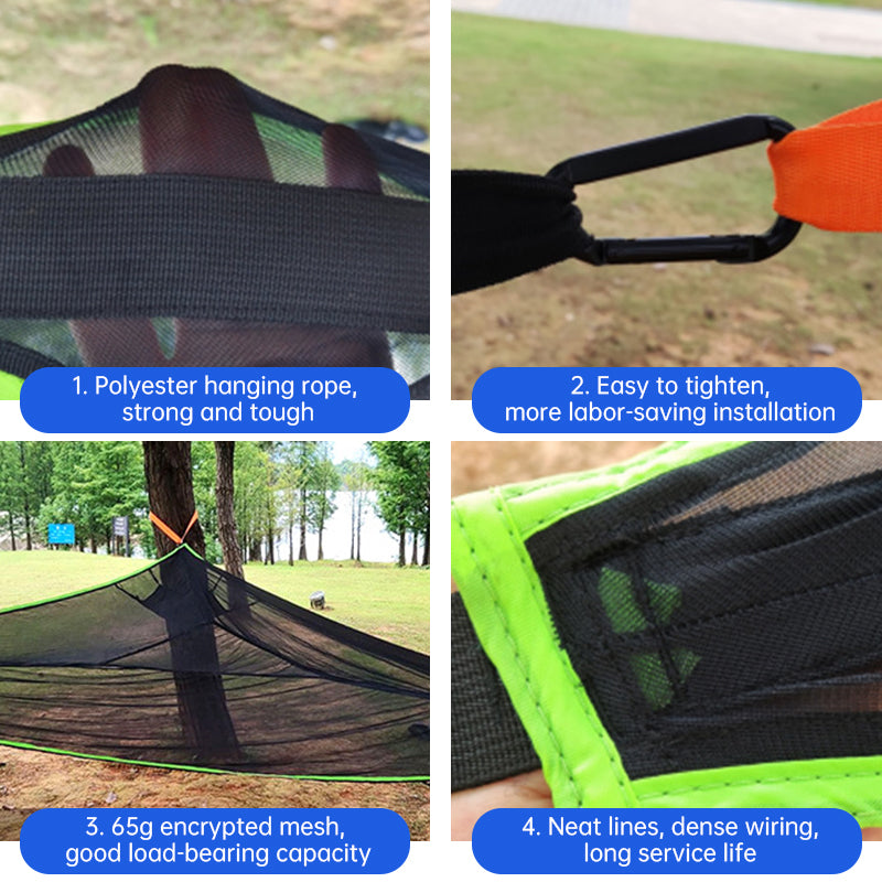 2025 Portable triangular camping hammock with air polymer, multi-scene travel use.