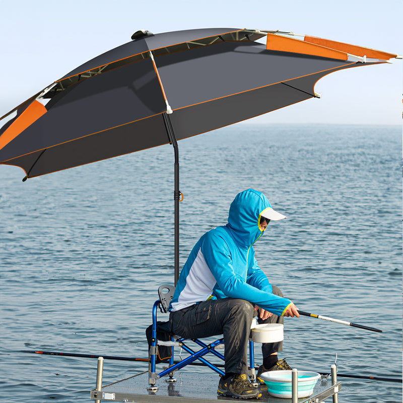 360° adjustable fishing sun umbrella: anti-UV, rainproof, portable large outdoor shade.