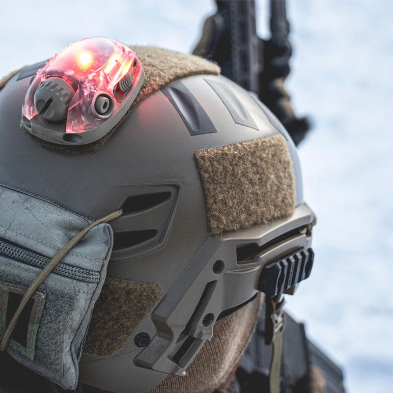 Hunting Airsoft Fishing Tactical Helmet Light - Red/Green/Blue/White/IR LED Strobe Signal Headlamp