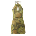 Hanging neck dress for women