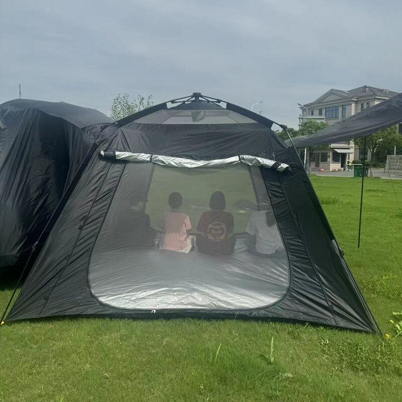 Outdoor Automatic Portable Tent – Fake Double-Layer, Quick Open & No-Setup for Camping, Beach, Car Tail