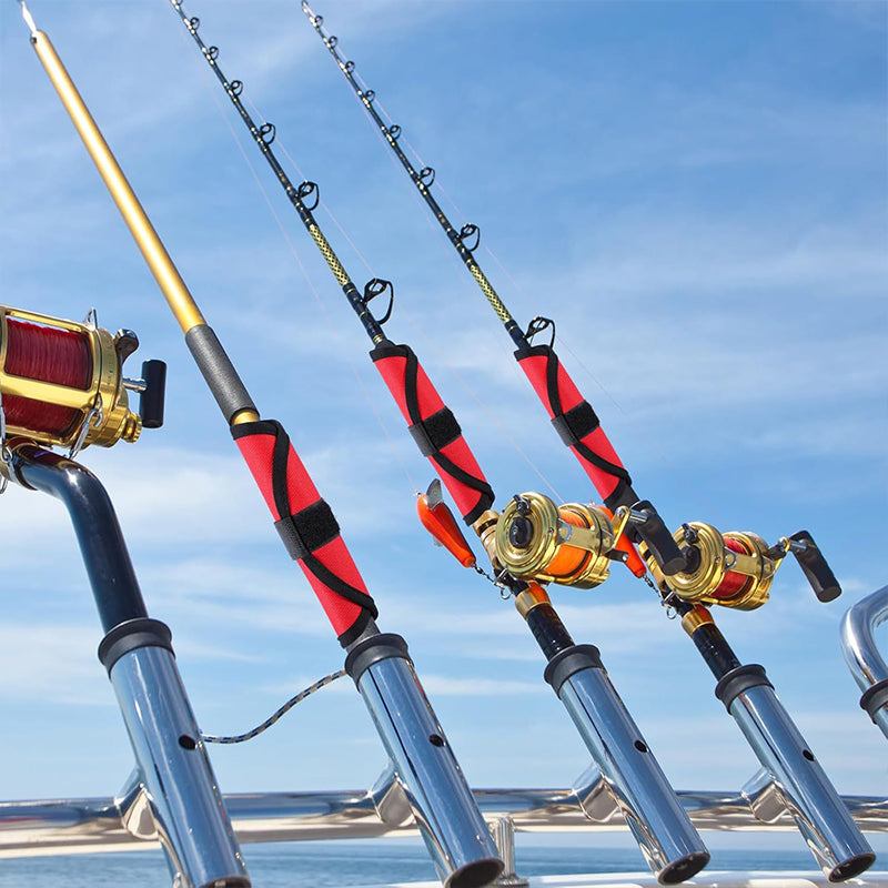 6 - piece set of 5.9 - inch lure wraps. Doubles as covers, gloves, hook protectors. Keeps anglers safe while fishing.