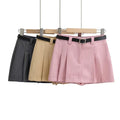 Pleated short skirt for women