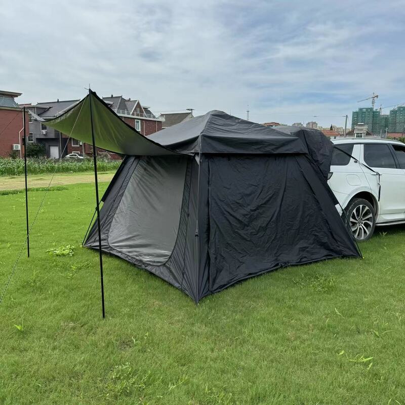 Outdoor Automatic Portable Tent – Fake Double-Layer, Quick Open & No-Setup for Camping, Beach, Car Tail