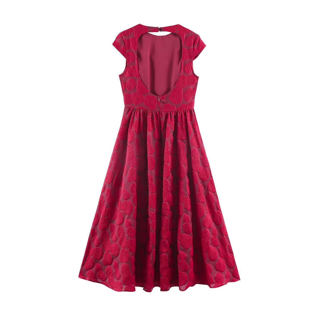 Backless floral dress for women