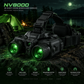 NV8000 Helmet-Mountable Night Vision Goggles. 3D, Infrared, 7-Level Brightness, Waterproof for Adults.